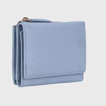 Leather Wallet Small - Greta | Powder Blue