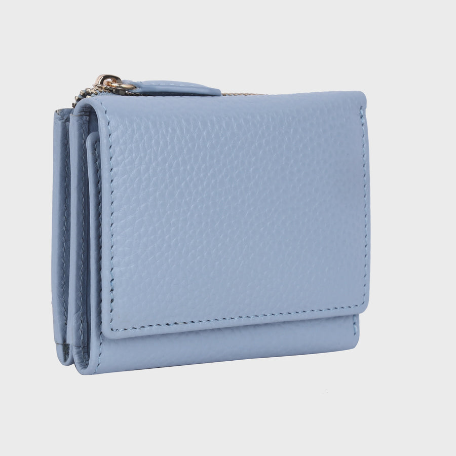 Leather Wallet Small - Greta | Powder Blue
