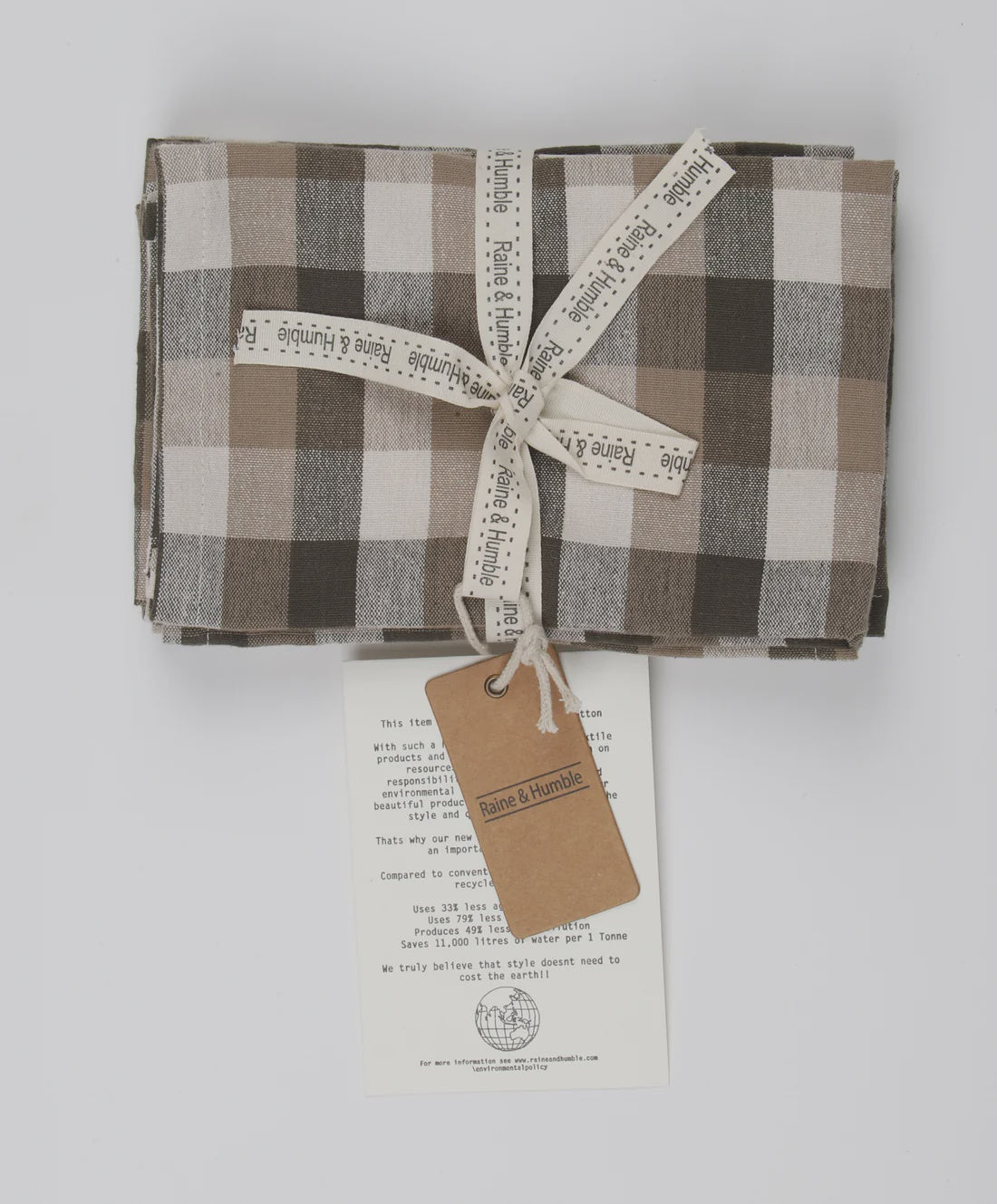 Giant Check Napkin S/4 - Olive