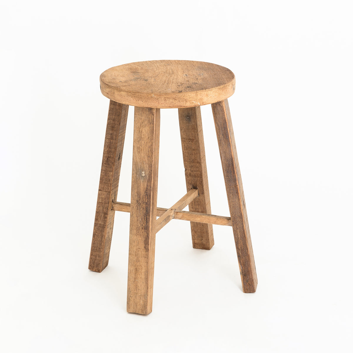 Teak Round Stool - Natural