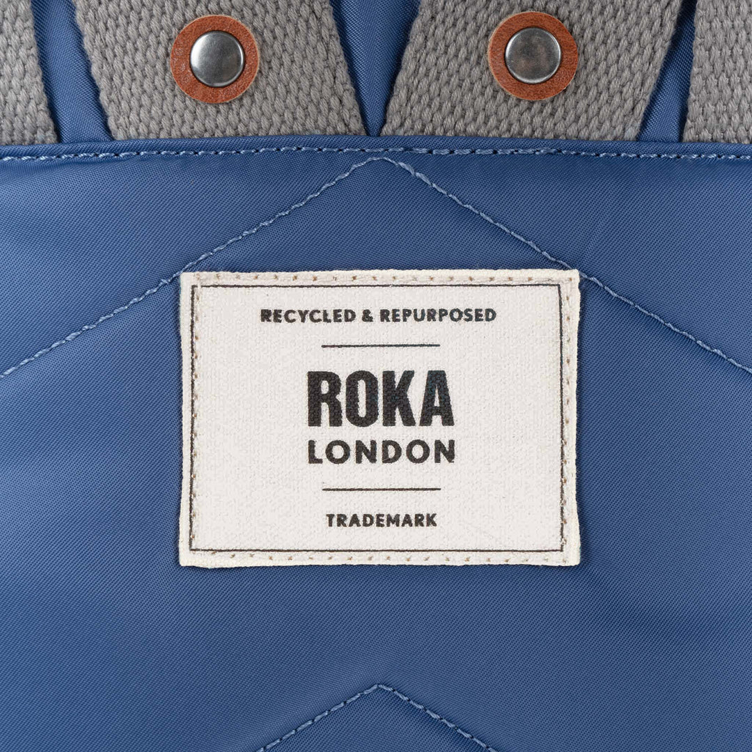 BurntBlue Canfield Roll Top Backpack in Burnt Blue – ROKA London