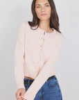 Replica Cotton Cashmere Crewneck Cardigan - Blush