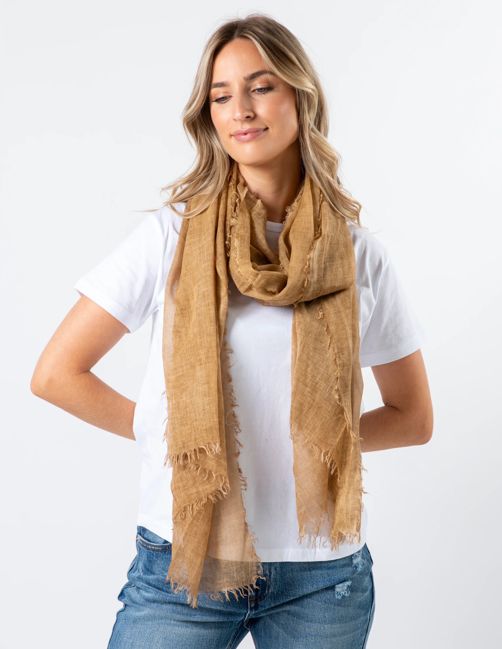 Fringe Scarf - Tea