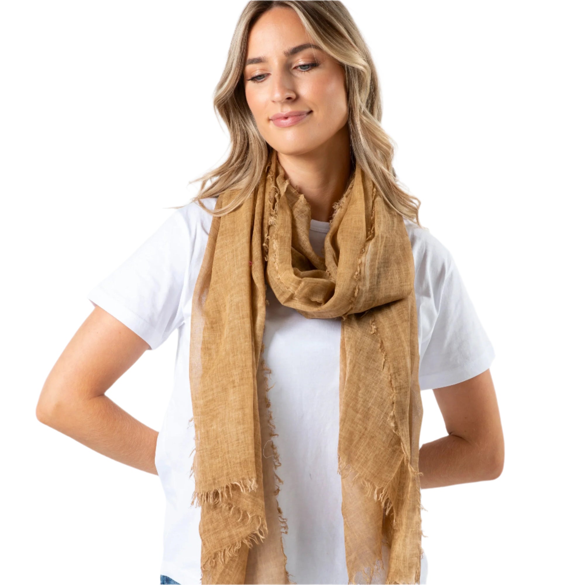 Fringe Scarf - Tea