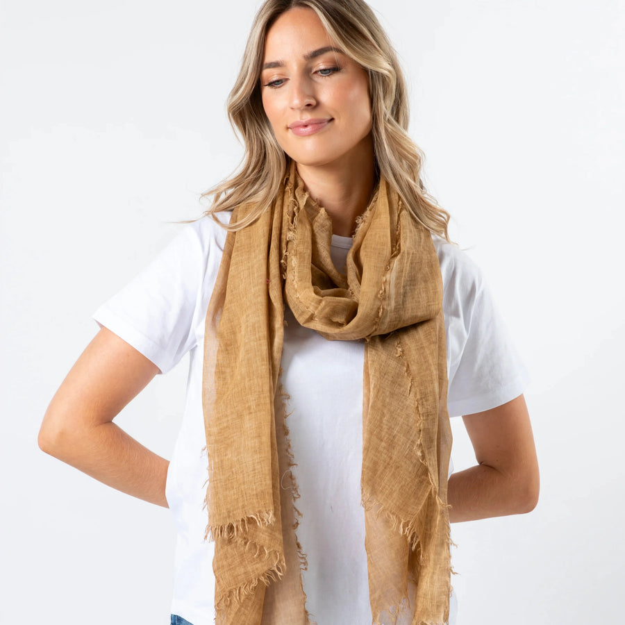 S + G Scarf - Fringe | Tea