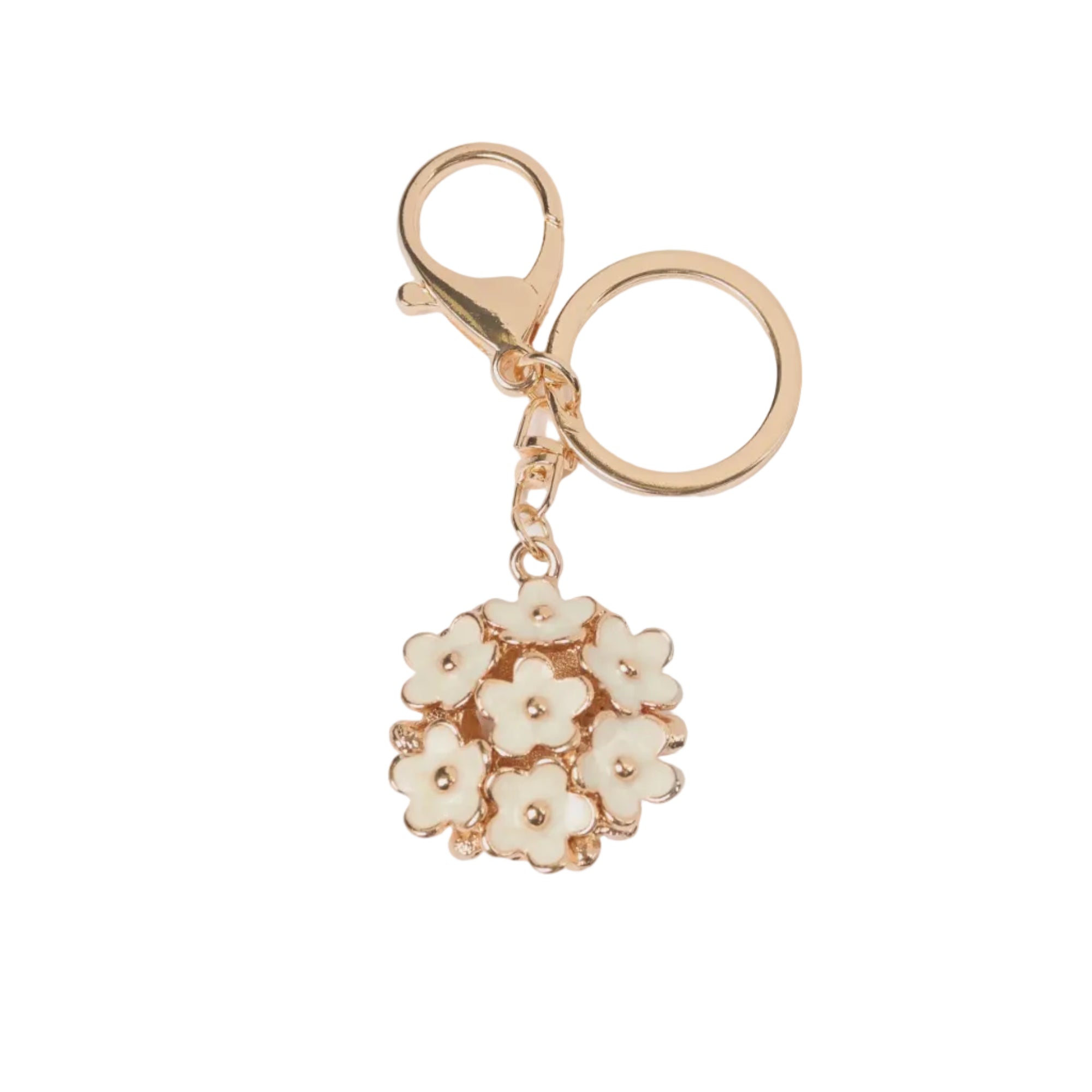 Gold flower ball keychain by Stella + Gemma