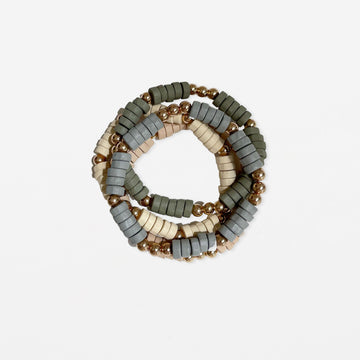 Stella and Gemma Bracelet Set - Greys