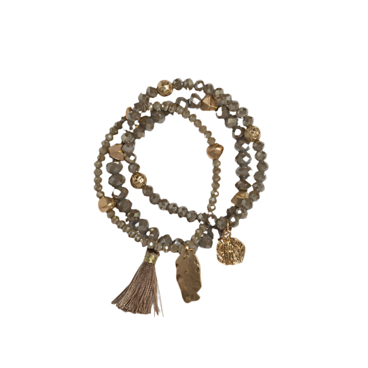 Stella + Gemma Bracelet Set - Smokey Quartz