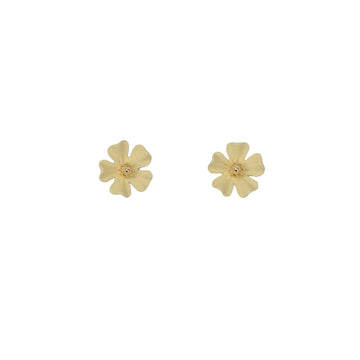 Petal Stud Earrings - Italian Straw