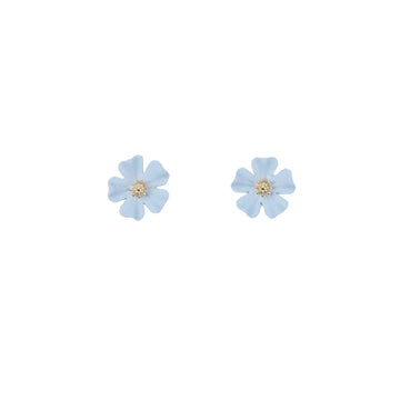 Petal Stud Earrings - Light Blue