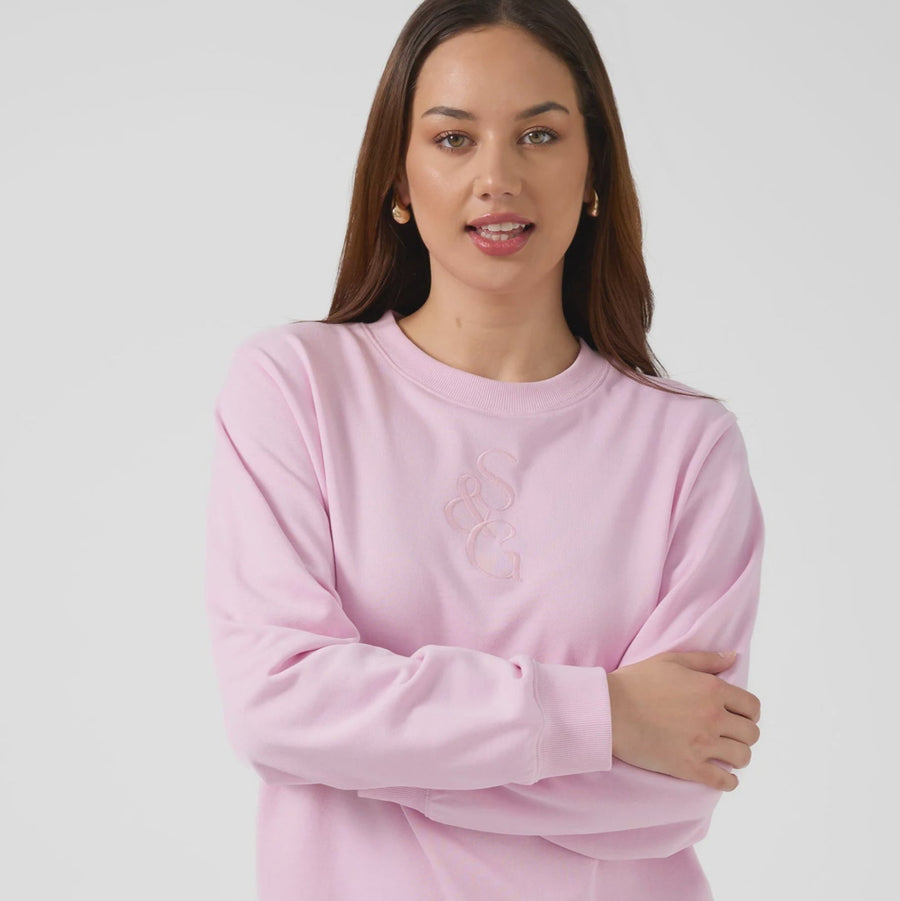 Stella + Gemma Essential Sweater - Candyfloss S+G Logo