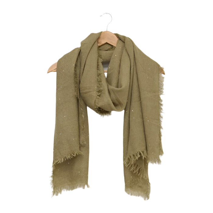 S + G Scarf - Sequin | Khaki
