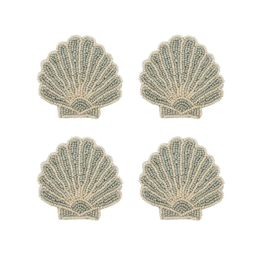 Beaded Coasters - Seafoam