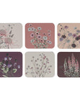Secret Garden Coaster Set - 6 Pack | Pink