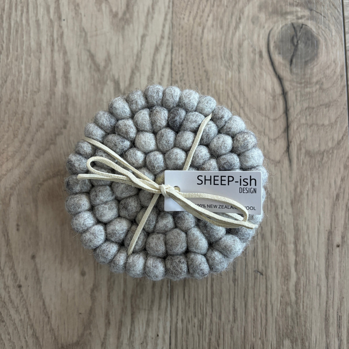Felt Ball Coasters (Set 4) - Oatmeal