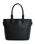 Siena Black PU Leather Small Knot Top Handle Bag
