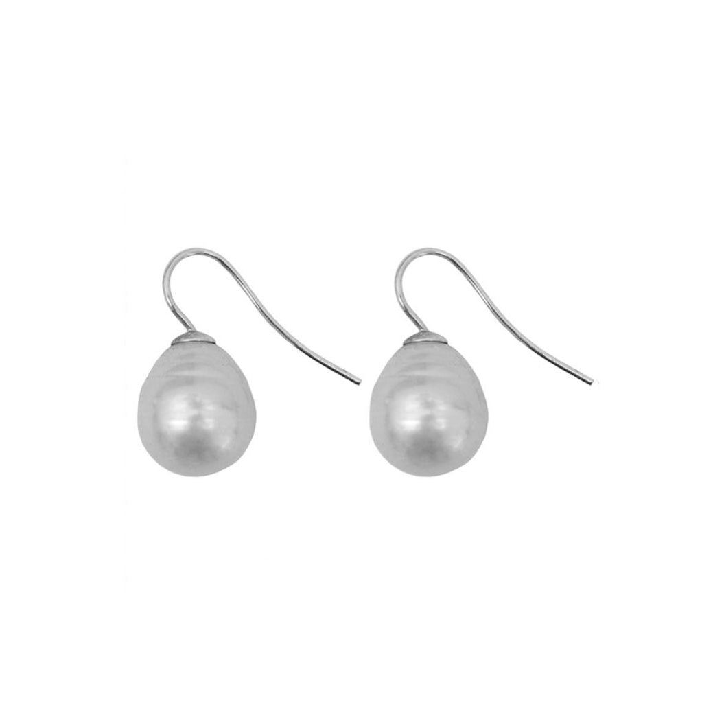 Spanish Teardrop Earrings - small grey