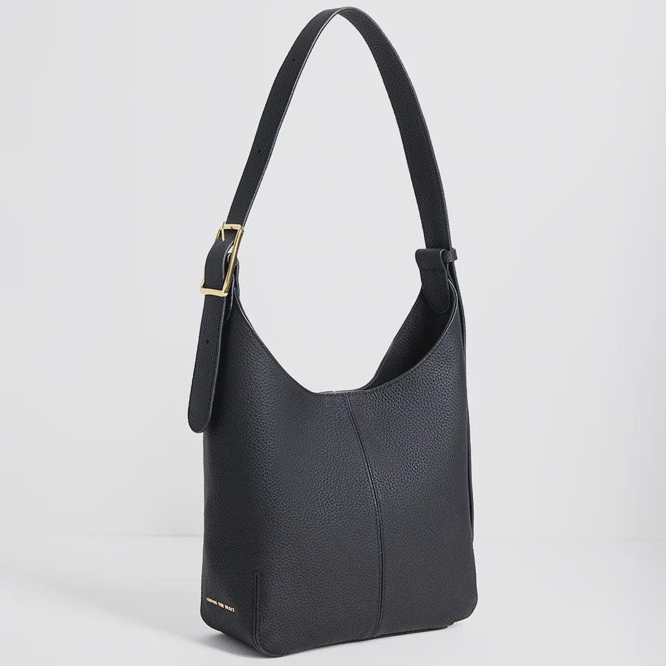 Soho Black Leather Large Bucket Bag