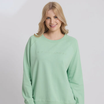 Stella + Gemma Classic Embroidered Sweater - Snifter Green