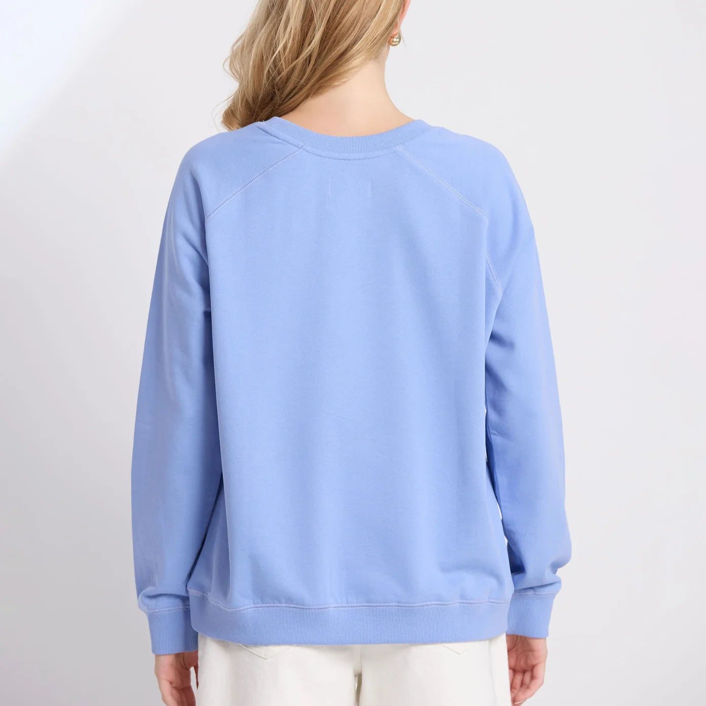 Stella + Gemma Classic Embroidered Sweater - Sky