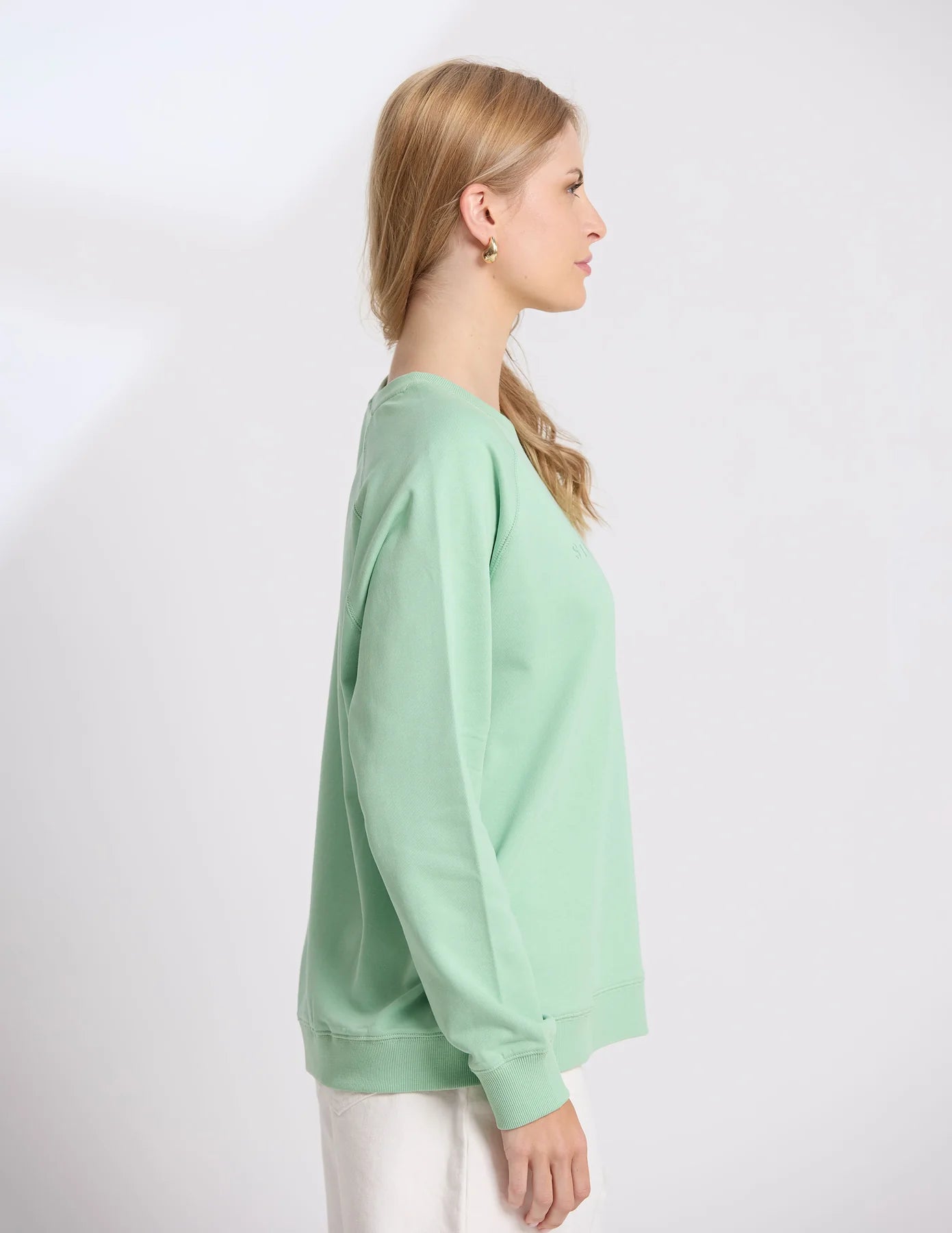 Stella + Gemma Classic Embroidered Sweater - Snifter Green