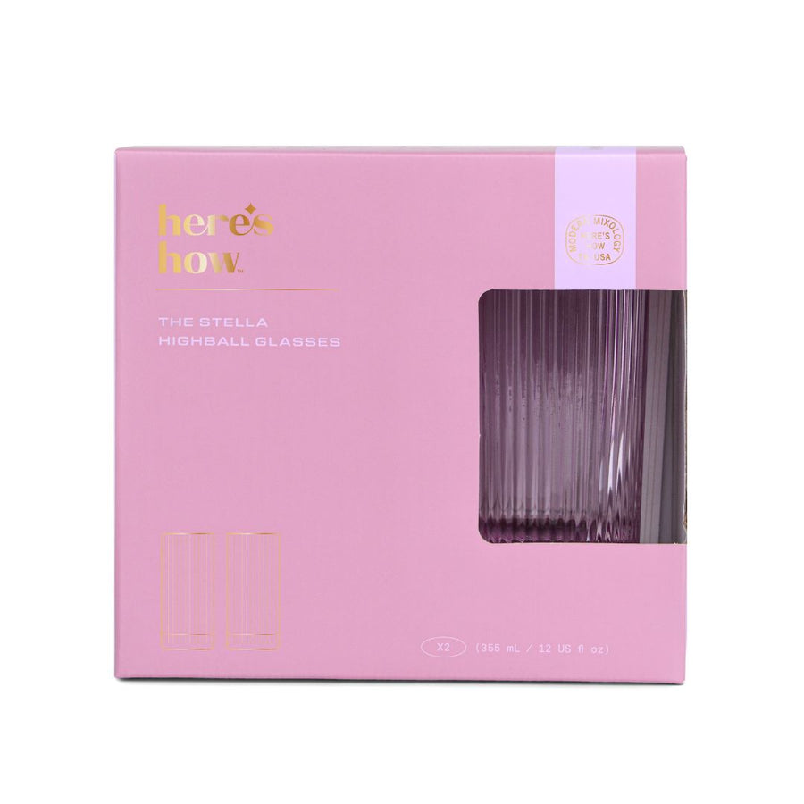 Stella Highball Glasses - Set of 2 | Lilac