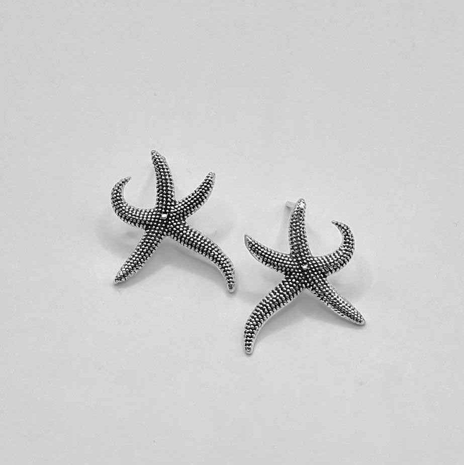 Sterling Silver Earrings - Starfish Studs