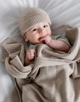 Baby Blanket - 100% Wool Knit | Stone Taupe