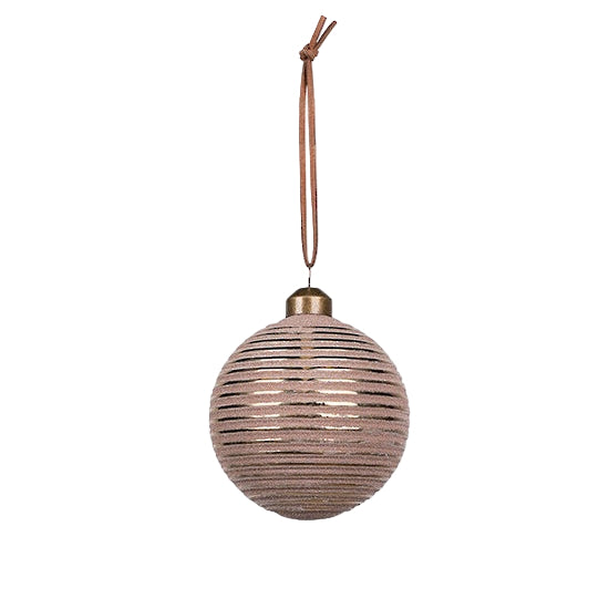 Christmas Glass Bauble Stripe Pattern