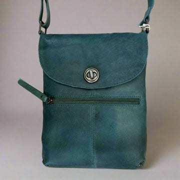 Leather Bag - Tayla graphite rugged hide