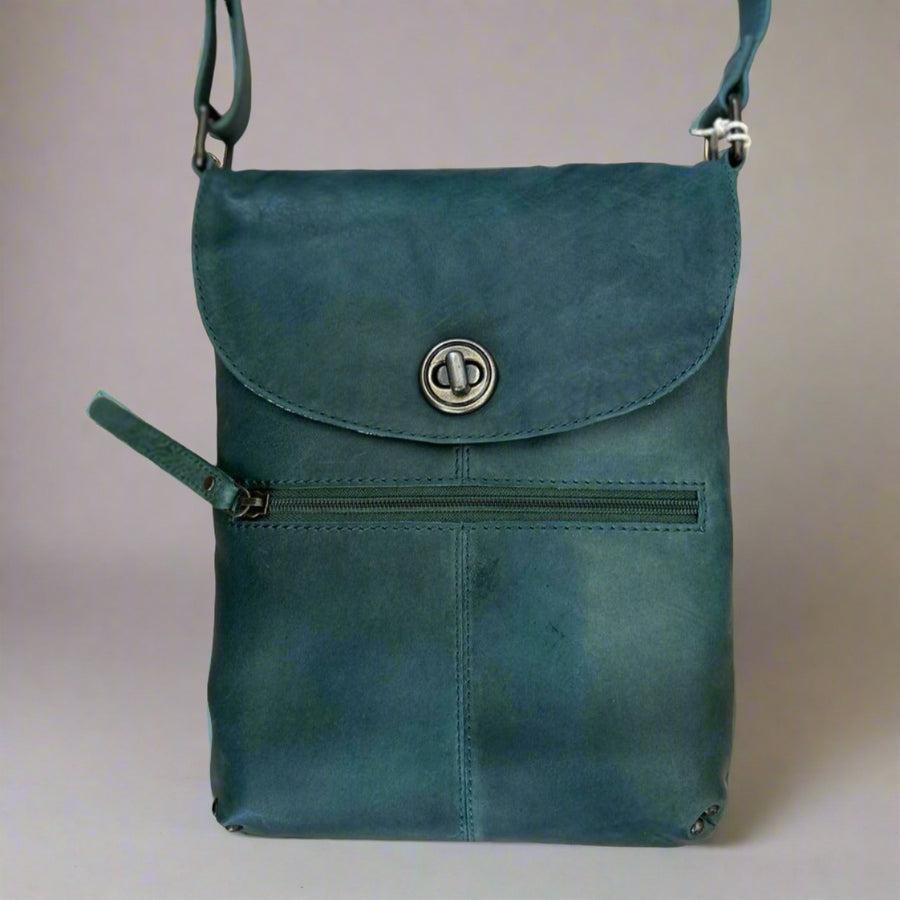 Leather Bag - Tayla graphite rugged hide