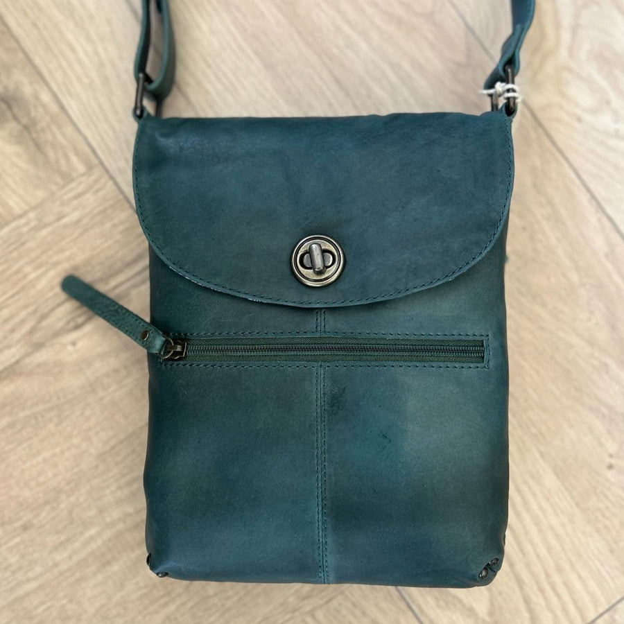 Leather Bag - Tayla graphite rugged hide