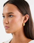 Earrings - Tear Drop Gold Stud