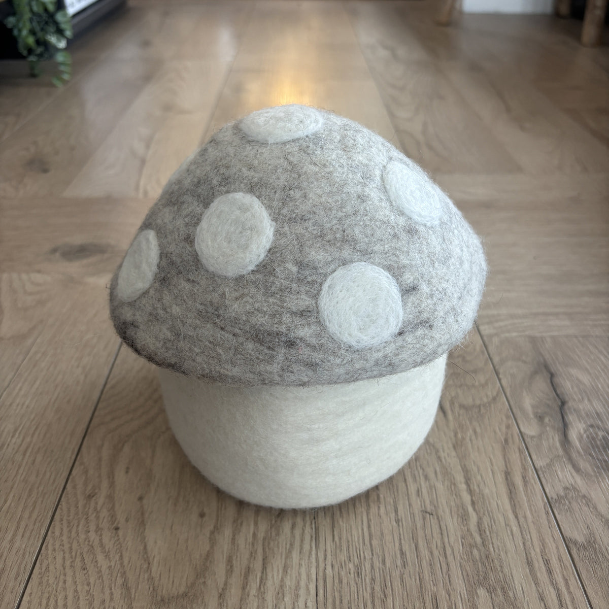 Felt Toadstool Trinket Boxes - Oatmeal