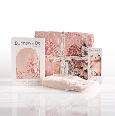 Baby Bedding set by Burrow + Me - Tropical Bouquet