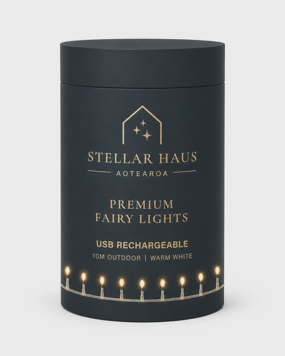 USB Rechargeable Fairy Lights 10m - Clear Cable | Warm White