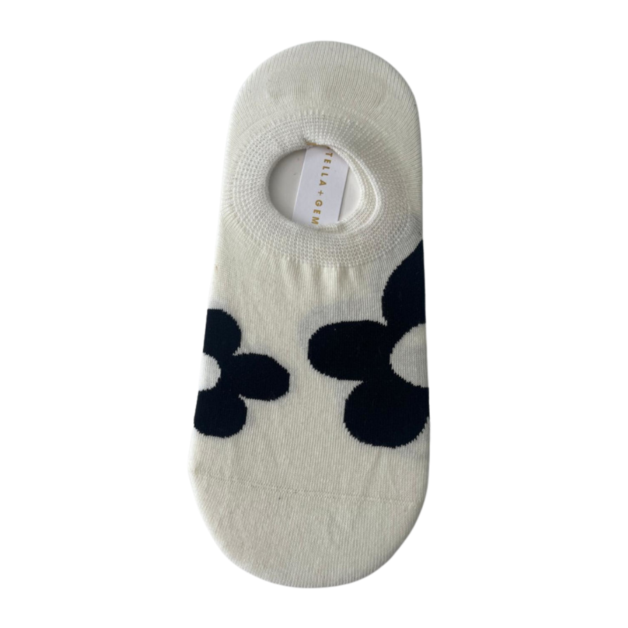 S + G Socks - Black Flower