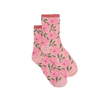 Pink flowers sock by Antler