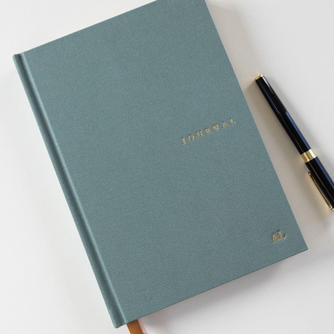 Linen bound journal - Seaglass by Bespoke Letterpress