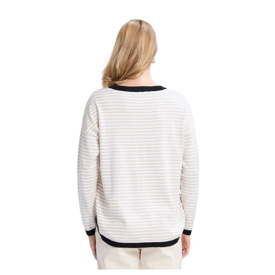 Street Top - Beige Stripe