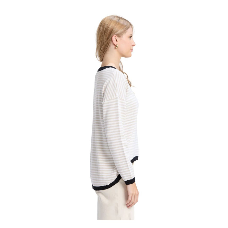 Street Top - Beige Stripe