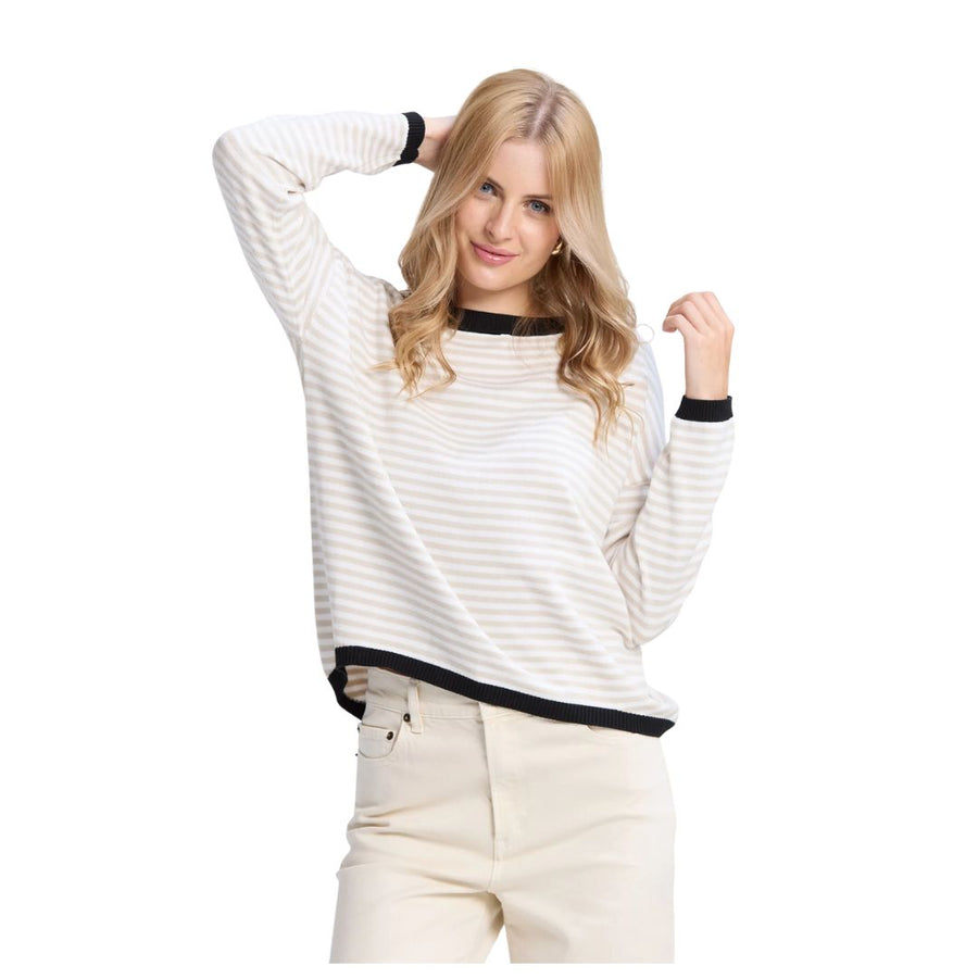 Street Top - Beige Stripe