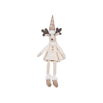 Eldina sitting girl in cream - Christmas decoration