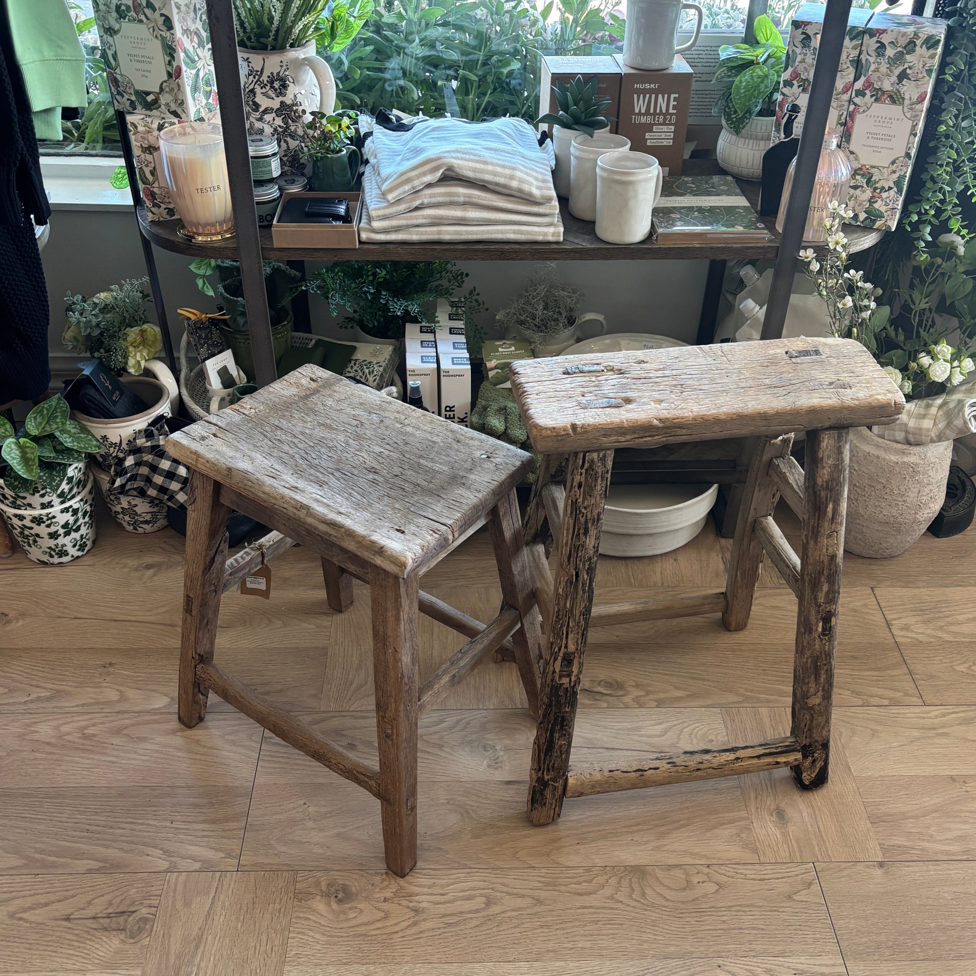 Vintage Antique wooden stools