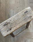 Wooden stool on a wooden floor