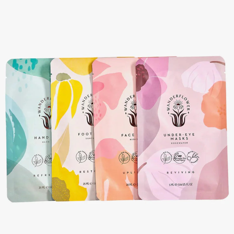 Wanderflower Sheet Mask Library 4pk