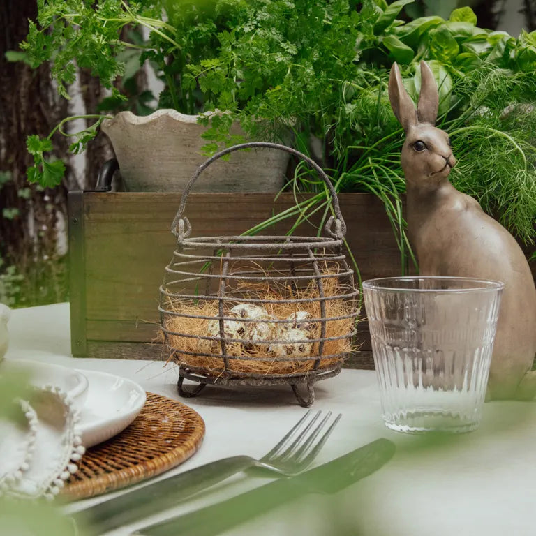 Wire round egg basket