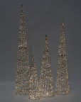 Christmas - Vienna Cone Beaded Tree with Lights 80cm