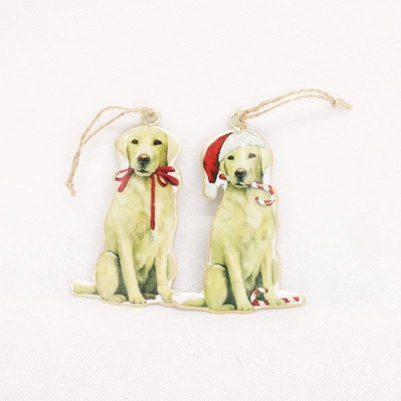 Christmas - Vintage Tin Sitting Labrador | Assorted