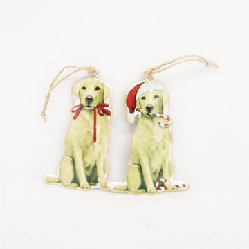 Christmas - Vintage Tin Sitting Labrador | Assorted